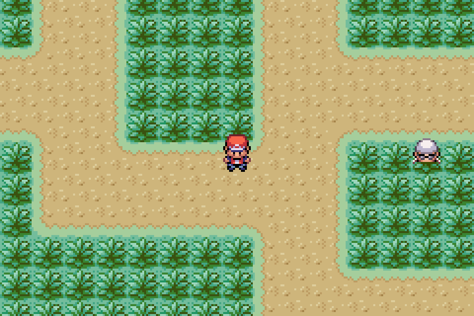 Real in-game mGBA capture of Route 127 South in Pokémon Definitive Build 10.66.1