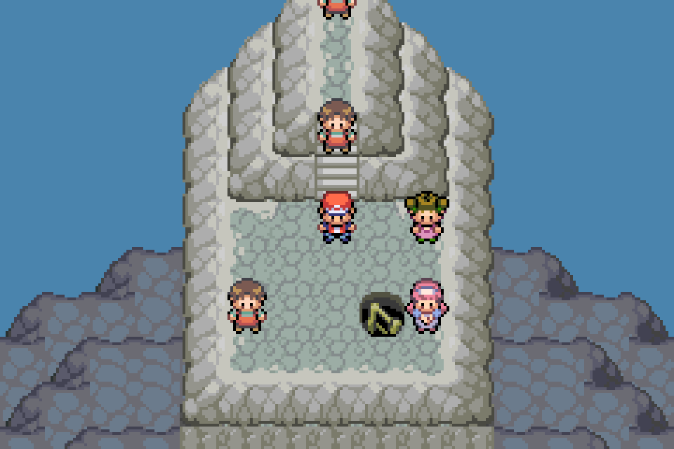 Real in-game mGBA capture of Spear Pillar in Pokémon Definitive Build 10.76.1