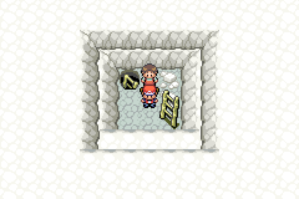 Real in-game mGBA capture of Distortion Platform A in Pokémon Definitive Build 10.77.1