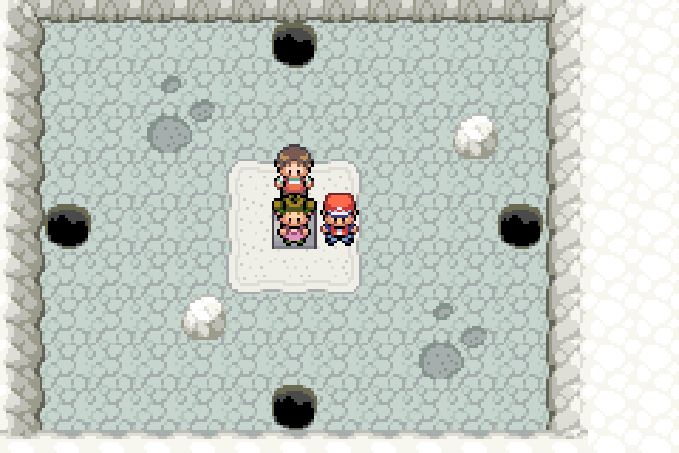 Real in-game mGBA capture of Distortion Gravity A in Pokémon Definitive Build 10.77.1